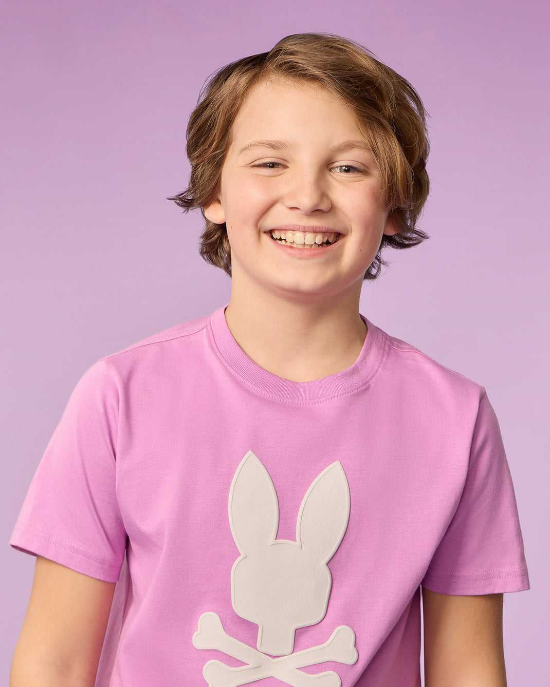 T Shirt Graphique Psycho Bunny Houston Graphic Tee Violette Enfant | RBE-41933768